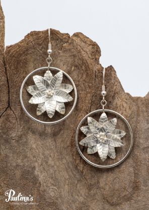 Picture of Ohrgehänge „Poinsettia“ aus Sterlingsilber