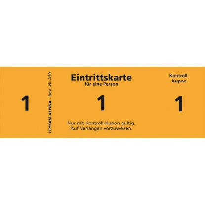 Picture of Alpina, Eintrittskarten, 11x4x1 cm, 100 Blatt, A30  ORANGE