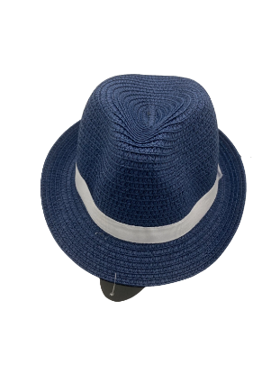 Picture of  Kinder Papierhut - Blau mit weißem Band 