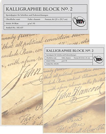 Bild von Kalligraphieblock Nr. 2 95gr. A4 50 Blatt