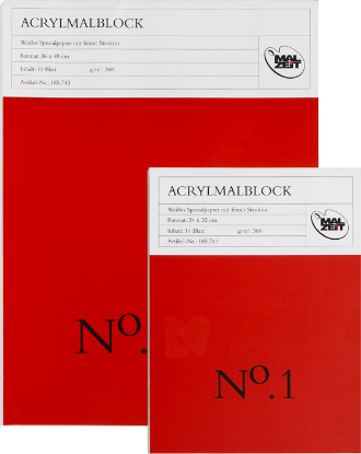Picture of Acrylmalblock Nr. 1, 360gr., 24x32cm, 10 Blatt