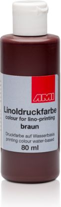 Bild von Linoldruckfarbe 80ml. braun