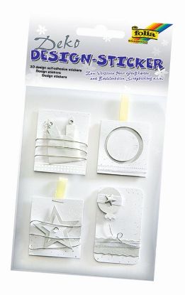 Picture of 3D Design Sticker Ganzjahr weiß