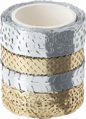 Picture of Washi Decor 4 Rollen gold, silber