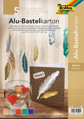 Picture of Alubastelkarton 5 Blatt farbig sortiert