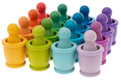 Show details for Regenbogen Figuren mit Farbbecher, 32-tlg. Picture of Regenbogen Figuren mit Farbbecher, 32-tlg.