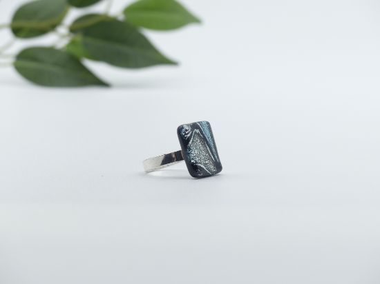 Bild von Ring - Kollektion "Mosaik" - schwarz/silber