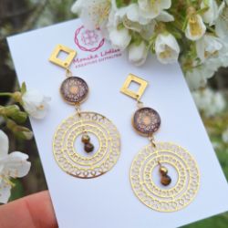 Picture of Folge deinem Herzensweg - Ohrstecker SARA aus Edelstahl mit Tigerauge