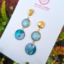 Bild von Mandala der Seelenessenz - Ohrstecker MAYA aus Edelstahl mit Perlmutt