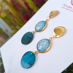 Bild von Mandala der Seelenessenz - Ohrstecker MAYA aus Edelstahl mit Perlmutt