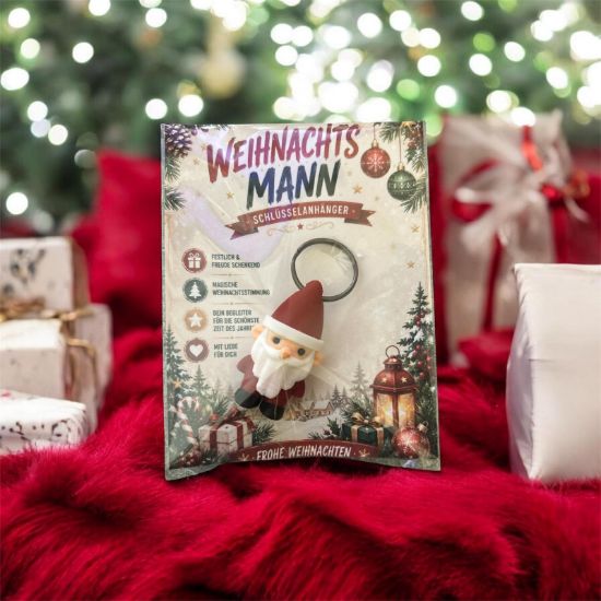 Bild von 🎅 Weihnachtsmann-Schlüsselanhänger – kleine Weihnachtsfreude für unterwegs